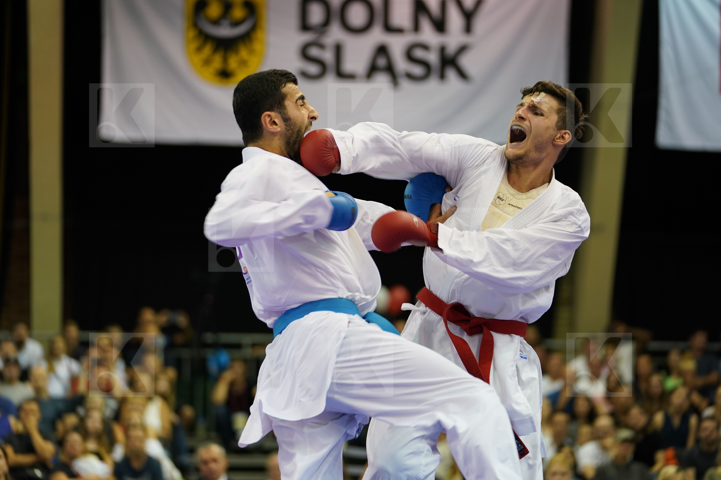 Aktas Ugur bronze match Male Kumite -84kg Poland Turkey Warda Kamil